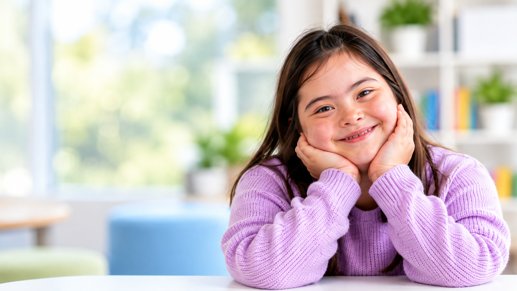 A smiling child representing hope and opportunity